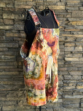 Load image into Gallery viewer, Women’s Medium Geode Cotton Overall Shorts with Drawstring Waist in ‘Rustic Rainbow’
