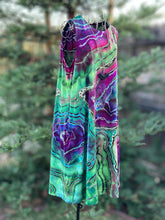 Load image into Gallery viewer, Custom Reverse Geode Sleeveless Swing Dress with Pockets in ‘Emerald Berry’ for Corrie
