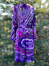 Load image into Gallery viewer, Custom Reverse Geode Robe in ‘Purple Haze’ for Megan
