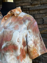 Load image into Gallery viewer, Women’s XL Short Sleeved Button Down Denim Shirt Dress with Pockets in ‘Brushed Steel’

