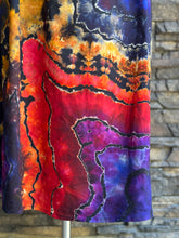 Load image into Gallery viewer, Women’s XL Reverse Geode Spaghetti Strap Midi Dress with Pockets in ‘Sunset in Waikiki’
