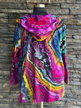 Load image into Gallery viewer, Women’s 2X Eileen Fisher Organic Cotton Reverse Geode Hooded Cardigan with Pockets in ‘Spectrolite’
