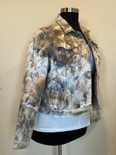 Load image into Gallery viewer, Custom Ice Dyed Denim Jacket in ‘Pewter’ for Pamela
