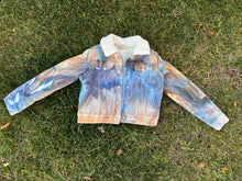 Load image into Gallery viewer, Youth Girls Medium (7/8) Sherpa Lined Corduroy Jacket in ‘Blue Gray’
