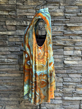 Load image into Gallery viewer, Women’s Small Geode Open Front Sleeveless Cardigan Vest in ‘Boulder Turquoise’
