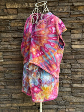 Load image into Gallery viewer, Women’s Large 100% Cotton Gauze 2 Piece Shorts &amp; Top Boutique Set in ‘Bird Song’
