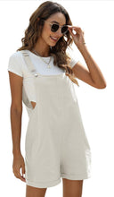 Load image into Gallery viewer, Women’s Large Cotton/Linen Overall Shorts in ‘Pinot Sage’
