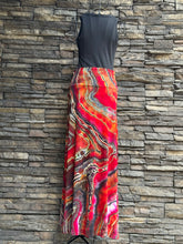 Load image into Gallery viewer, Women’s Medium Reverse Geode Maxi Skirt in ‘Fire On The Mountain’
