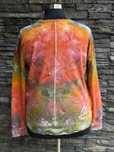 Load image into Gallery viewer, Women’s XL Heart Pullover Sweatshirt with Thumbholes &amp; Pockets in ‘Rustic Rainbow’
