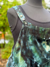 Load image into Gallery viewer, Women’s XXL Geode Wide-Leg Linen/Rayon Overalls in ‘Moss Agate’
