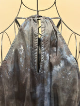 Load image into Gallery viewer, Women’s Small Scrunched Geode Halter Style Dress with Pockets in ‘Raven’
