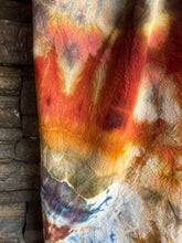 Load image into Gallery viewer, XL 100% Cotton Geode Laundry Tote Bag with Drawstring in ‘Rustic Rainbow’
