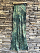 Load image into Gallery viewer, Women’s Small Geode Yoga Pants with Fold Over Waist In ‘Moss Agate’
