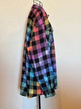 Load image into Gallery viewer, Custom Rainbow Spiral Flannel Shirt for Kori
