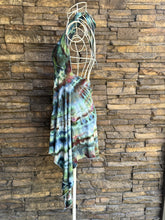 Load image into Gallery viewer, Women’s Medium/Large Hand-Sewn ‘Mantra’ Halter Style Flowy Asymmetrical Tank Top in ‘Dark Enchantment’
