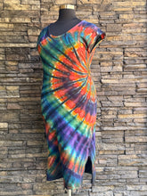 Load image into Gallery viewer, Women’s Large (can fit an XL, too) Upcycled U-Neck 100% cotton Midi Dress in ‘Bold As Love
