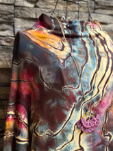 Load image into Gallery viewer, Women’s Small Reverse Geode Mock Neck Long Sleeved Sweater Dress with Pockets in ‘Pinot Sage’
