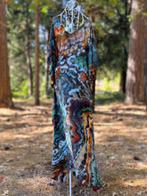 Load image into Gallery viewer, Women’s One Size (S-3X) Geode 100% Rayon Tie Front Caftan Dress in ‘Rooster’
