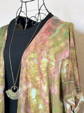 Load image into Gallery viewer, Women’s Medium Geode Kimono in ‘Wild Garden Meets Actias Luna’
