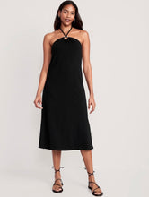 Load image into Gallery viewer, Women’s Medium Reverse Geode Halter Style Midi Dress in ‘Golden Age’
