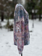Load image into Gallery viewer, Unisex Medium Heart Pullover Sweatshirt with Kangaroo Pocket in ‘Bubblegum Raven’
