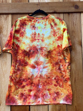 Load image into Gallery viewer, Unisex Large V-Neck Liquid &amp; Ice Dyed Pumpkin T-Shirt
