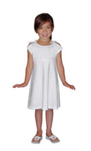 Load image into Gallery viewer, Youth Size 6 Tie Shoulder Split Sleeves Dress in ‘Bird Song’
