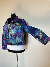 Load image into Gallery viewer, Women’s 3X Ice Dyed Denim Jacket in ‘Northern Lights’
