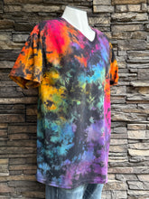Load image into Gallery viewer, Men’s Unisex Large V-Neck Reverse Ice Dyed T-Shirt in ‘Dark Spectrum’
