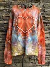 Load image into Gallery viewer, Custom Heart Pullover Sweatshirt with Thumbholes &amp; Pockets in ‘Rustic Rainbow’ for Tiara
