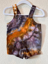 Load image into Gallery viewer, Baby 6 month Geode Overalls Romper in ‘Purple and Gold’
