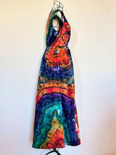 Load image into Gallery viewer, Women’s Small Reverse Geode Cut-Out A-Line Maxi Dress with Pockets in ‘Deep Rainbow’
