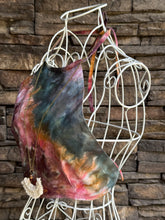 Load image into Gallery viewer, Women’s Small Hand-sewn Geode Halter Crop Top in ‘Pinot Sage’
