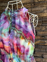 Load image into Gallery viewer, Women’s XS 0-2 (runs large, fits closer to a Small) 100% Cotton Tiered Halter Midi Dress with Pockets in ‘Cosmic Eyes’

