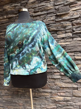 Load image into Gallery viewer, Custom Off Shoulder Sweatshirt in ‘Moss Agate’ for Ashley
