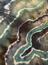 Load image into Gallery viewer, Women’s 1X Geode Linen/Hemp Kimono with Frayed Hem in ‘Moss Agate’
