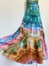 Load image into Gallery viewer, Women’s Medium Geode Cotton Elastic Waist Maxi Dress with Pockets in ‘Rainbow Sherbert’
