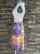 Load image into Gallery viewer, Women’s Size 30 (Medium) Button Fly Denim Skirt with Stretch in ‘Sugar Plum’
