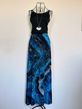 Load image into Gallery viewer, Custom Reverse Geode Maxi Skirt in ‘Midnight Sapphire’
