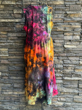 Load image into Gallery viewer, Women’s Large 100% Cotton Reverse Dyed Dress with Pockets in ‘Dark Spectrum’
