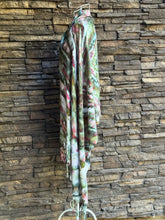 Load image into Gallery viewer, 100% Rayon Fringe Scarf in ‘Sage Blossom’
