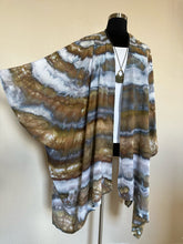 Load image into Gallery viewer, Women’s L-3X Handsewn Rayon Challis Kimono Duster in ‘Pewter Twist’
