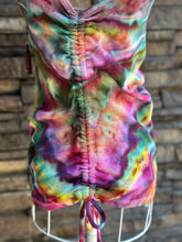Load image into Gallery viewer, Women’s Medium Ribbed Geode Tank Top with Side Ruching &amp; Ties in ‘Cosmic Eyes’
