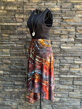 Load image into Gallery viewer, Women’s Small Geode Asymmetrical Draped Midi Skirt in ‘Midnight Ember’
