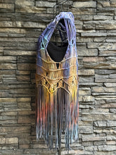 Load image into Gallery viewer, Custom Crocheted Fringe Vest in ‘Dark Star’
