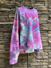 Load image into Gallery viewer, Women’s XL 100% Cotton Crewneck Sweatshirt with Heart in ‘Northern Lights’
