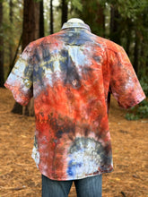 Load image into Gallery viewer, Men’s XL Loose Geode Short Sleeved Polo Shirt in ‘Phoenix Rising’
