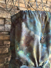 Load image into Gallery viewer, Women’s Medium Geode Strapless Jumpsuit with Frayed Hem In ‘Moss Agate’
