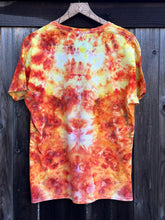 Load image into Gallery viewer, Unisex Large V-Neck Liquid &amp; Ice Dyed Pumpkin T-Shirt
