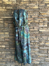 Load image into Gallery viewer, Women’s Medium Geode Strapless Jumpsuit with Frayed Hem In ‘Moss Agate’
